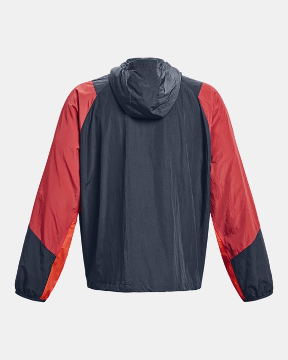 Men's UA RUSH™ Woven ½ Zip Anorak Jacket, Gray, pdpMainDesktop image number 11